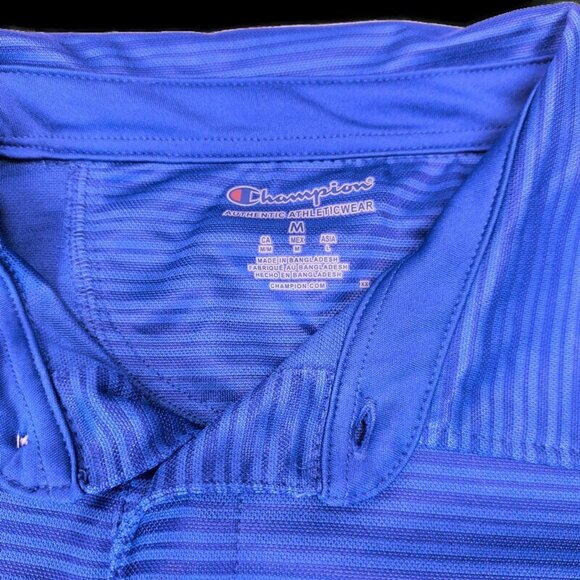 Creighton Bluejays Mens Size M Performance SS Golf Polo Shirt Blue Champion - Picture 3 of 5